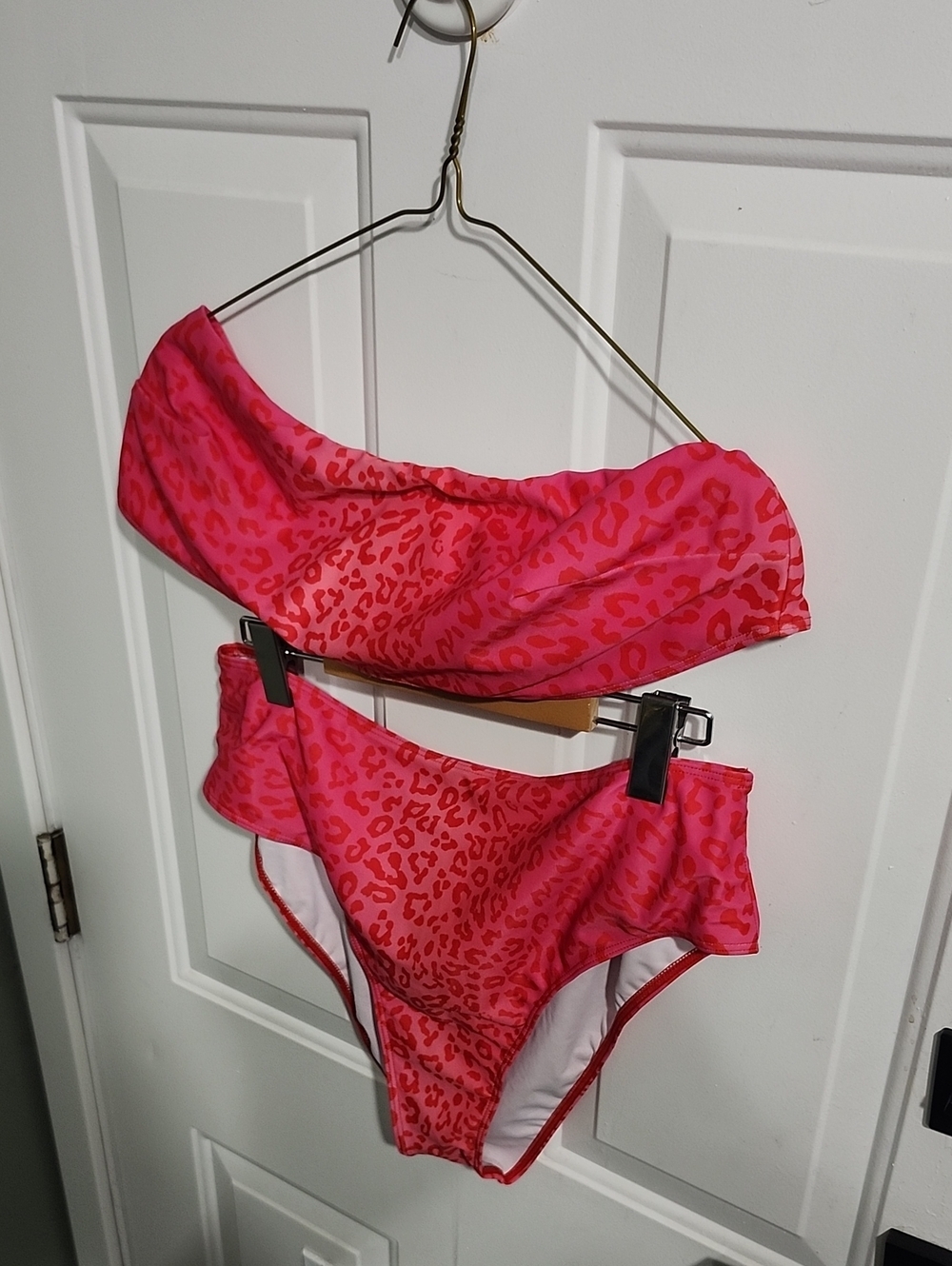 Hot Pink Leopard Print Two-Piece Bikini